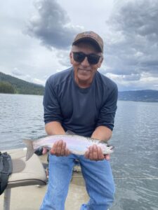 Hebgen Lake motor boat trips fly fishing Montana