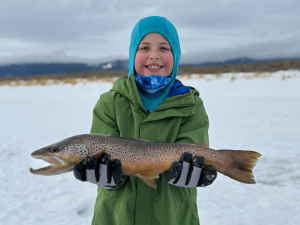 Ice fishing trips on Hebgen Lake in Montana