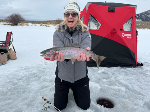 Ice fishing trips on Hebgen Lake in Montana